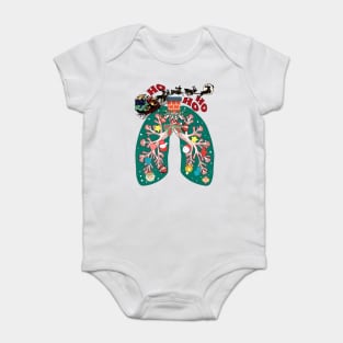 Respiratory Therapist Funny Decorated Lungs Xmas Baby Bodysuit